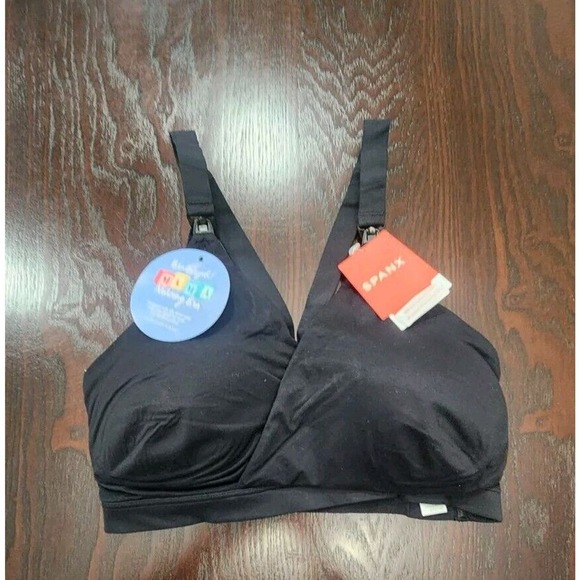 SPANX Bra-llelujah Nursing Bra Women Stretch Large 36C-38C Very Black NWT - Picture 3 of 10